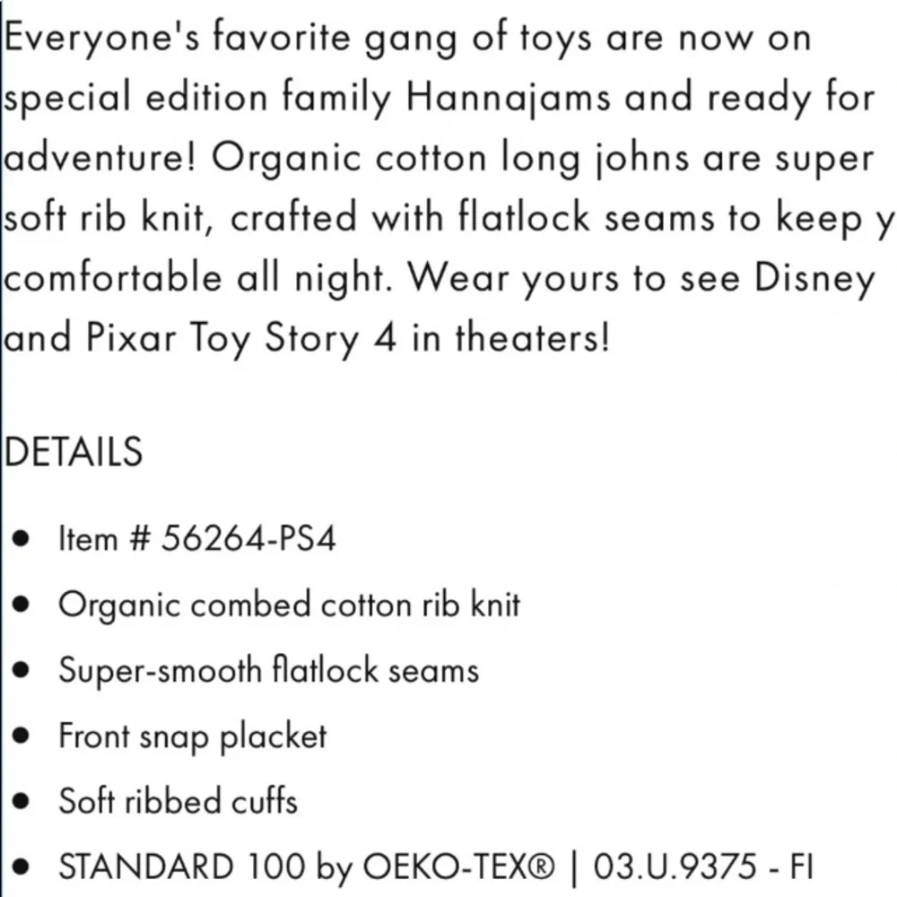 Hanna Andersson NWT Toy Story Pajamas Woody Disney World Disneyland Lounge Comfy - Picture 3 of 12